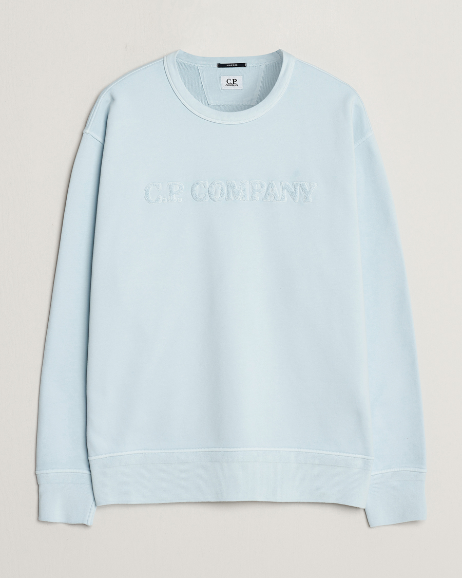 C.P. Company Resist Dyed Cotton Logo Sweatshirt Mint at CareOfCarl