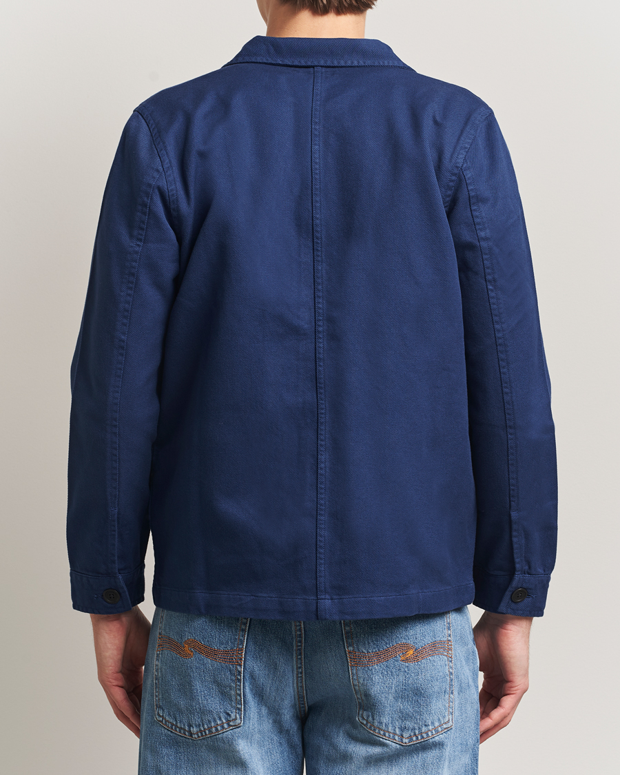 Men | Shirts | Nudie Jeans | Barney Worker Overshirt Mid Blue