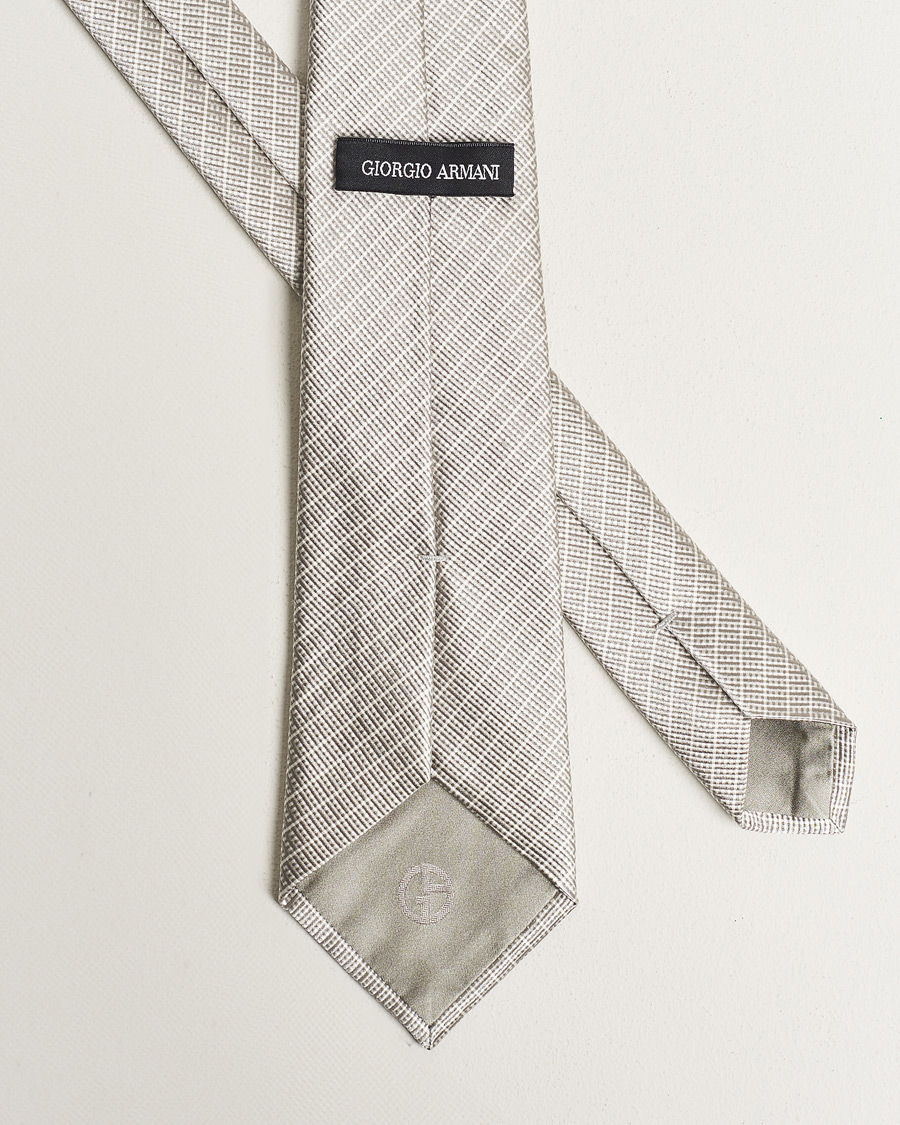 Giorgio Armani Jacquard Silk Tie Light Grey at CareOfCarl