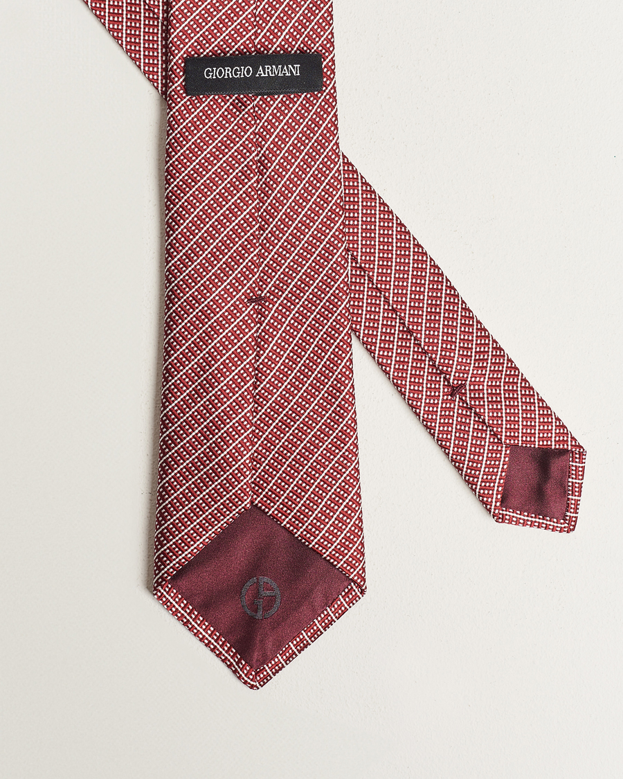 Giorgio Armani Jacquard Silk Tie Ruby at CareOfCarl