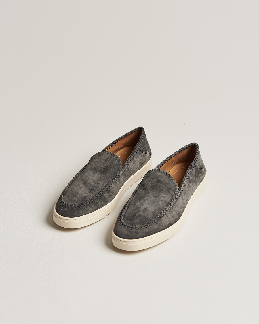 Giorgio Armani Intrecci Loafers Grey Suede at CareOfCarl