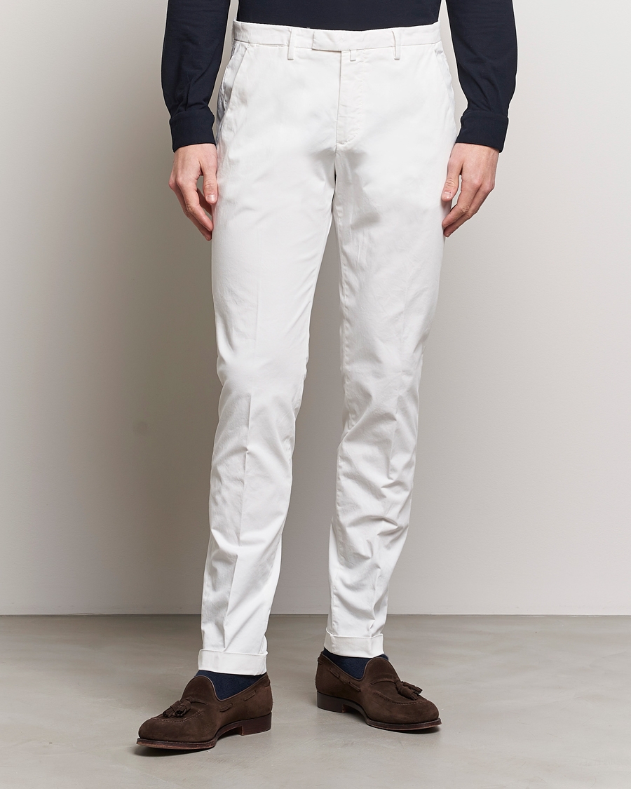 Briglia 1949 Slim Fit Cotton Stretch Chinos White at CareOfCarl