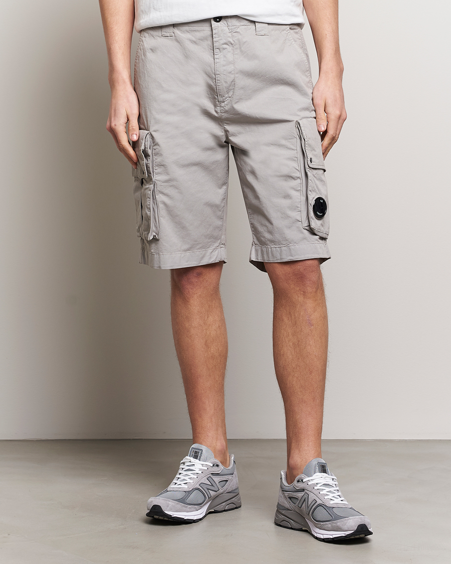 Men |  | C.P. Company | Twill Stretch Cargo Shorts Grey