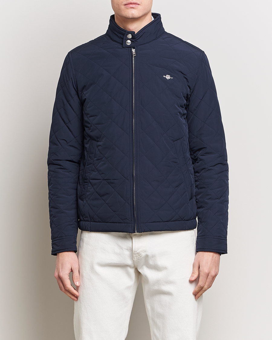 GANT The Quilted Windcheater Evening Blue at CareOfCarl