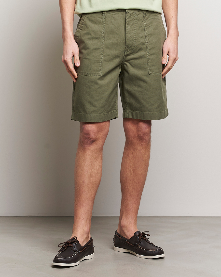 Men | Shorts | GANT | Cotton/Linen Shorts Four Leaf Clover