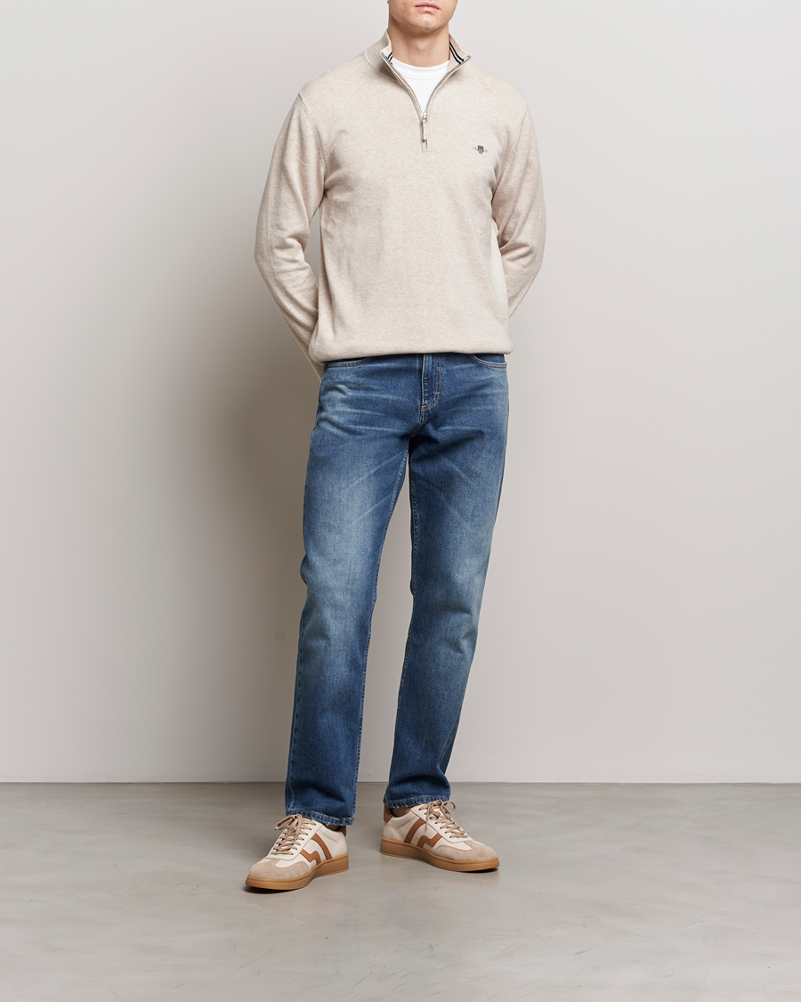 Gant classic cotton 2025 half zip sweater