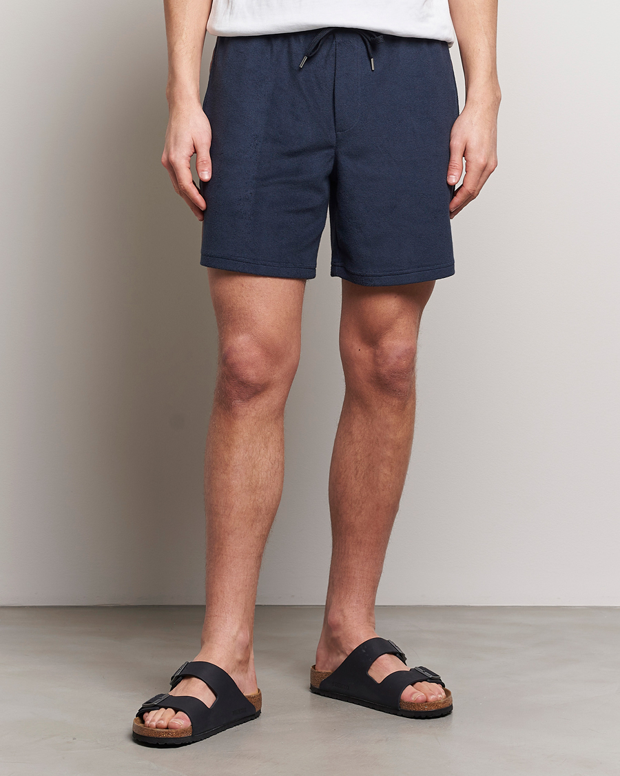 Men |  | Paul Smith | Stripe Towelling Shorts Navy