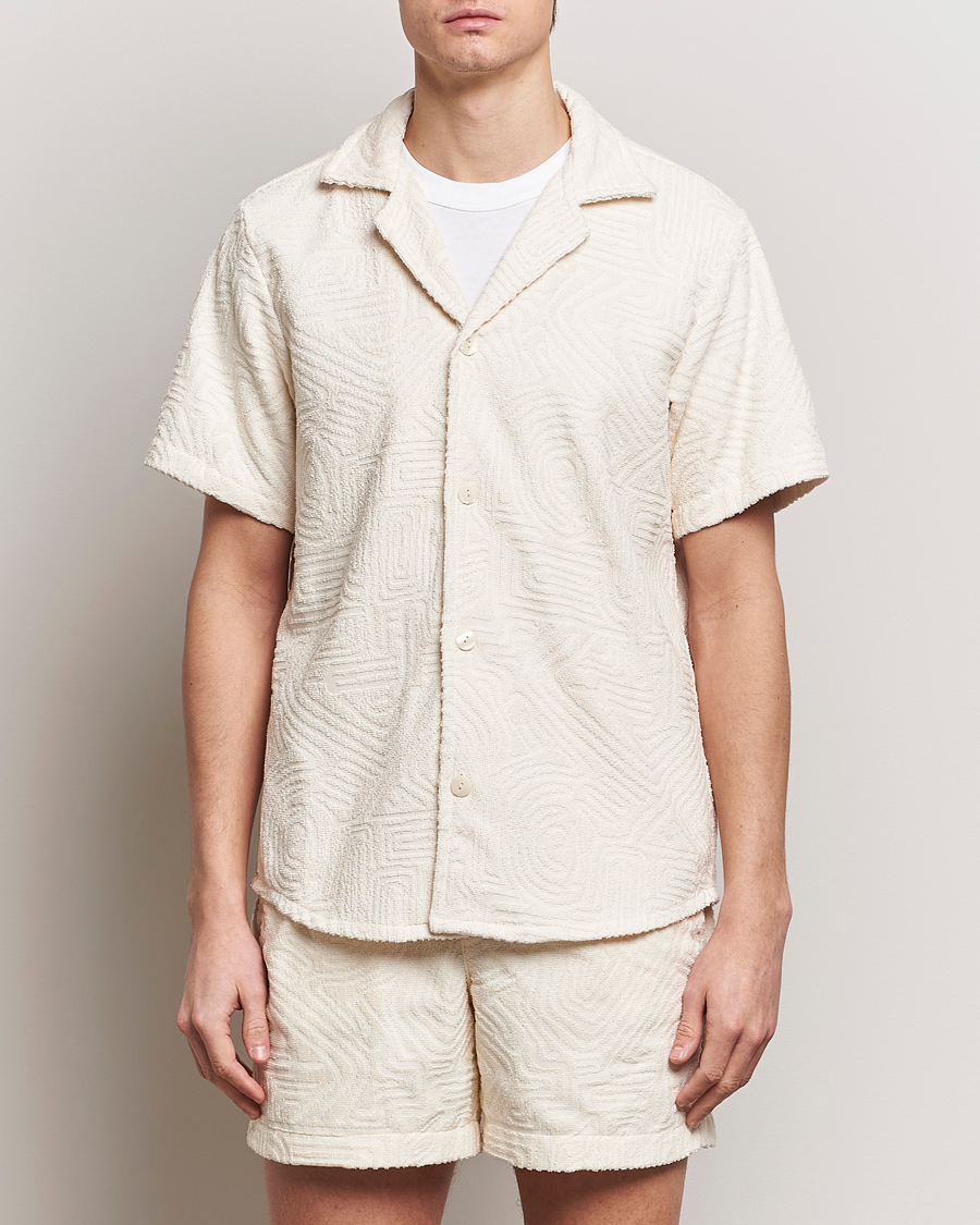 OAS Terry Cuba Short Sleeve Shirt Cream Golconda at CareOfCarl.com