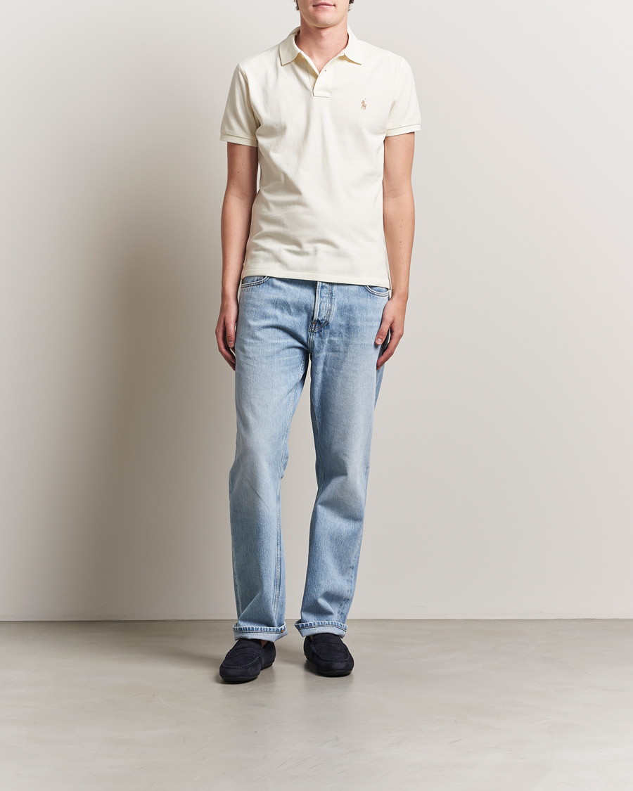 Men | Polo Shirts | Polo Ralph Lauren | Custom Slim Fit Polo Parchment Cream