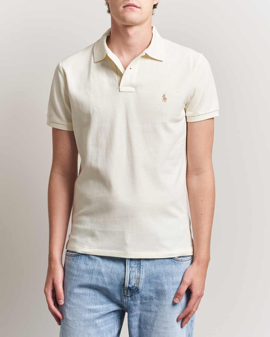 Men | Polo Shirts | Polo Ralph Lauren | Custom Slim Fit Polo Parchment Cream