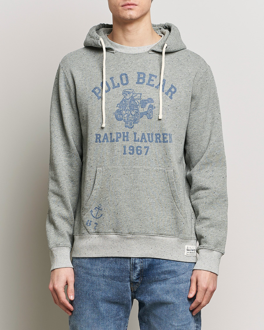 Polo Ralph Lauren Graphic Printed Vintage Fleece Hoodie Loft Heather at Car