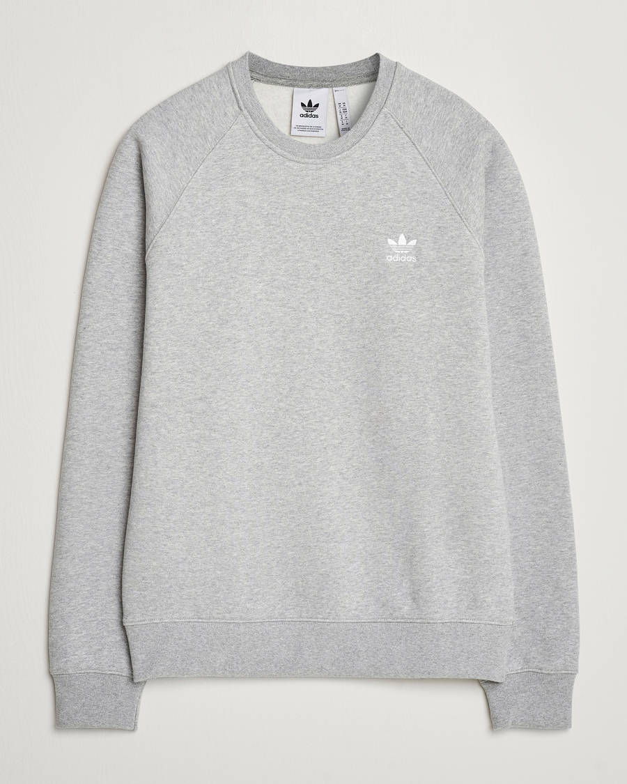 Men | Sweaters & Knitwear | adidas Originals | Essential Crew Neck Sweatshirt Grey Melange