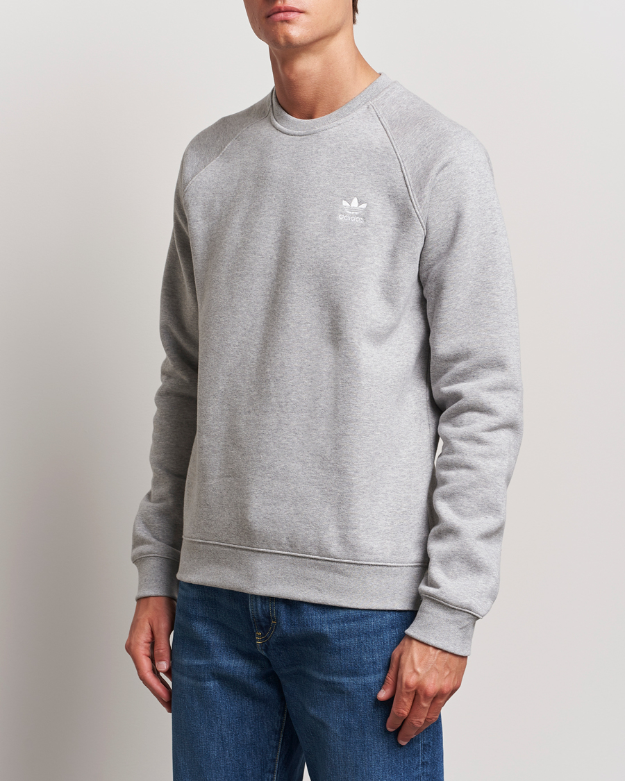 Men | Grey sweatshirts | adidas Originals | Essential Crew Neck Sweatshirt Grey Melange