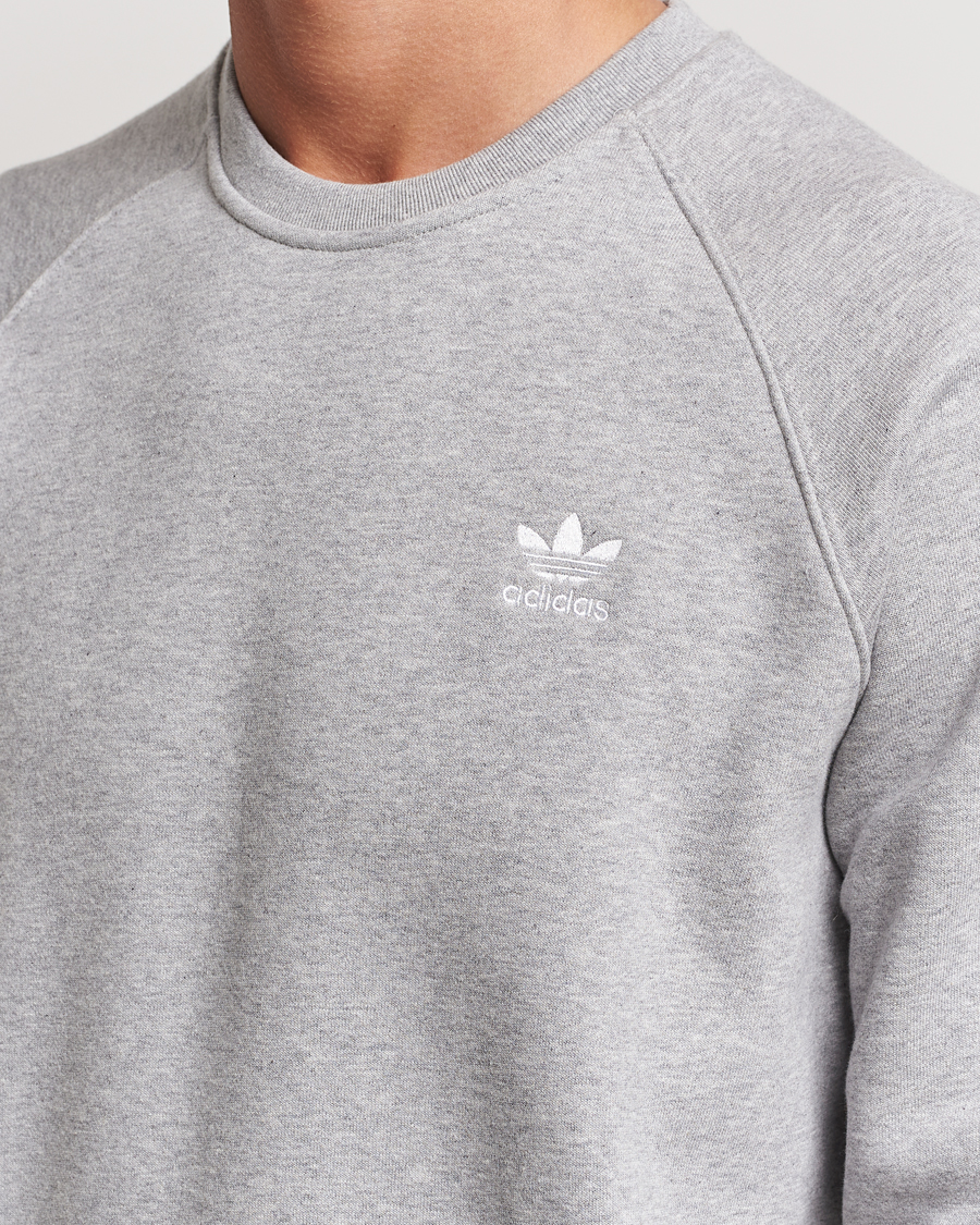 Men | Sweaters & Knitwear | adidas Originals | Essential Crew Neck Sweatshirt Grey Melange