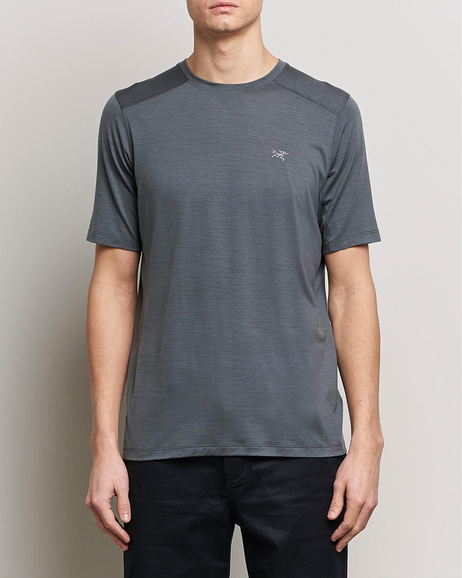 Arc'teryx Ionia Merino Wool Crew Neck T-Shirt Cloud at CareOfCarl.com