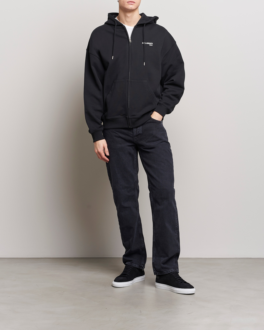 Axel Arigato Field Full Zip Hoodie Black at CareOfCarl