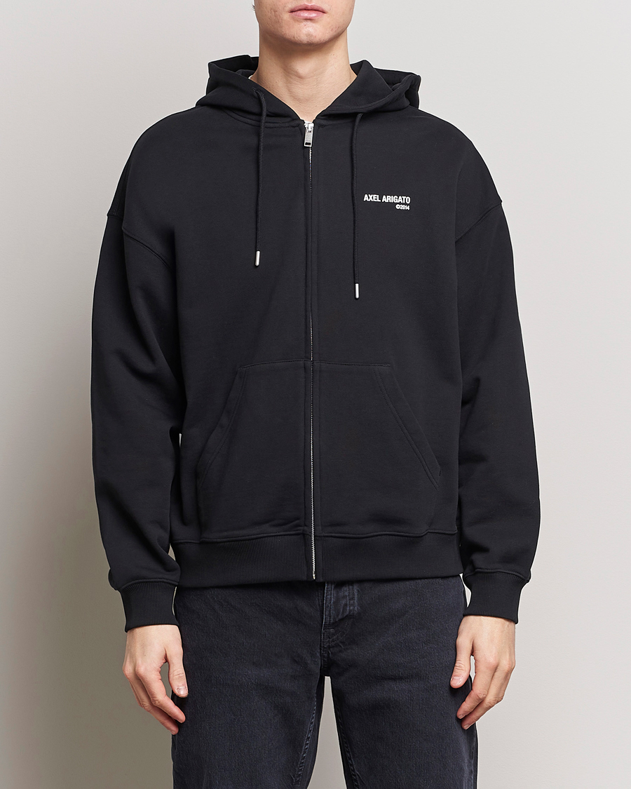 Axel Arigato Field Full Zip Hoodie Black at CareOfCarl