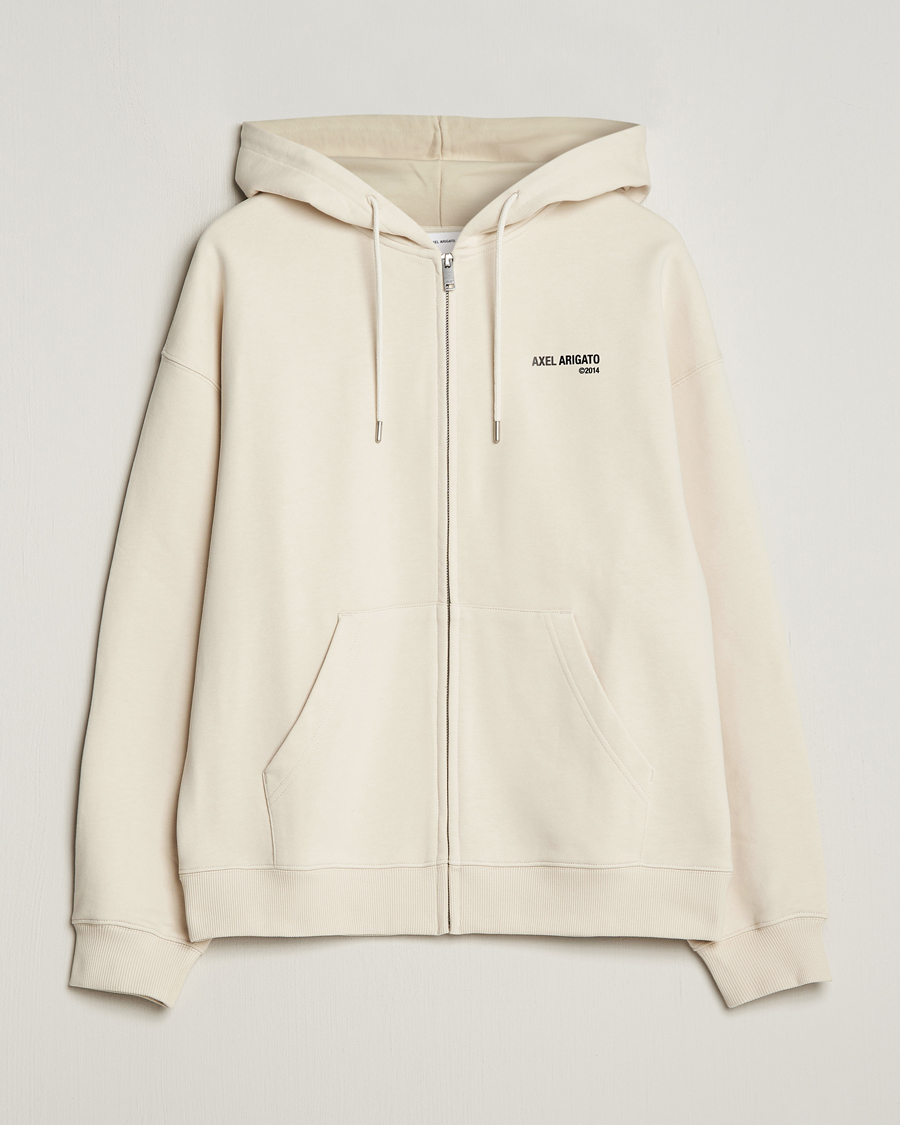 Axel Arigato Field Full Zip Hoodie Pale Beige at CareOfCarl