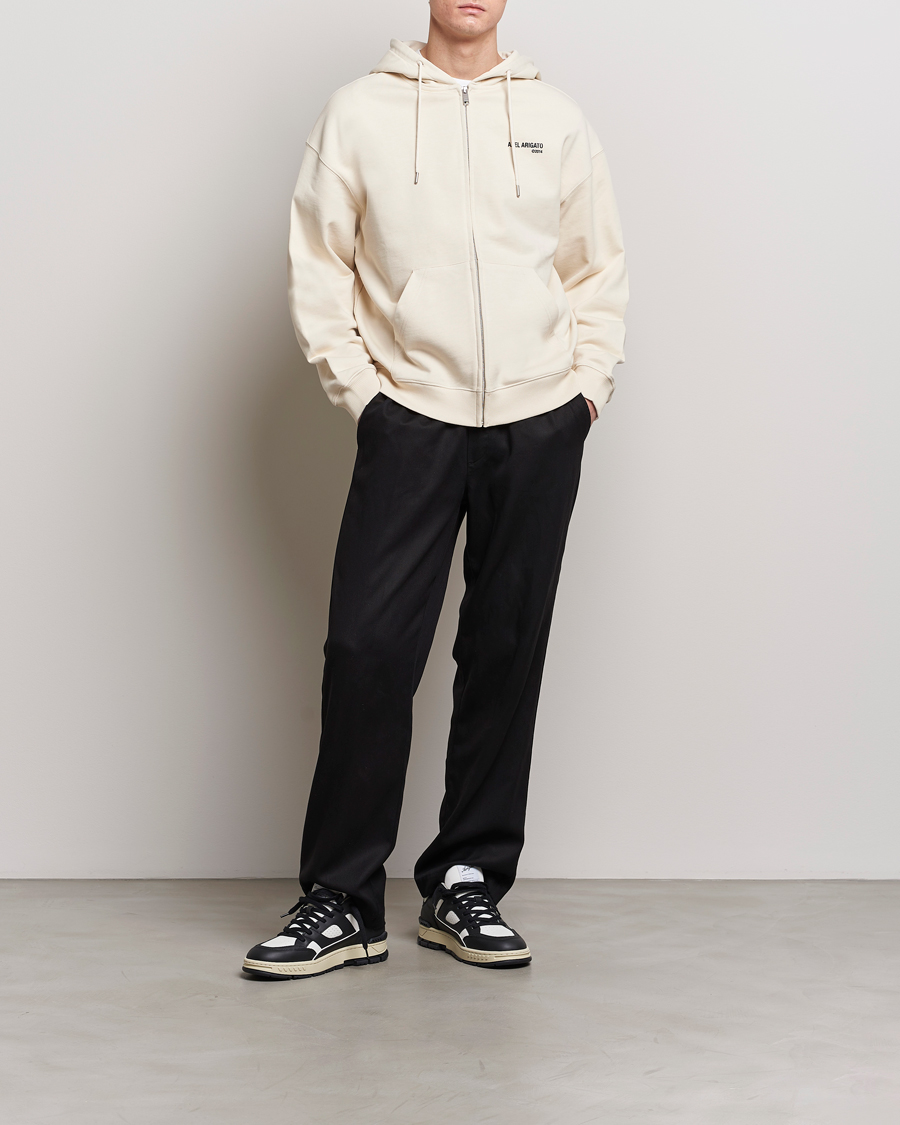 Axel Arigato Field Full Zip Hoodie Pale Beige at CareOfCarl