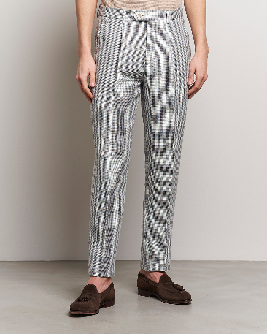 Solid Grey Linen Trouser, Regular Fit