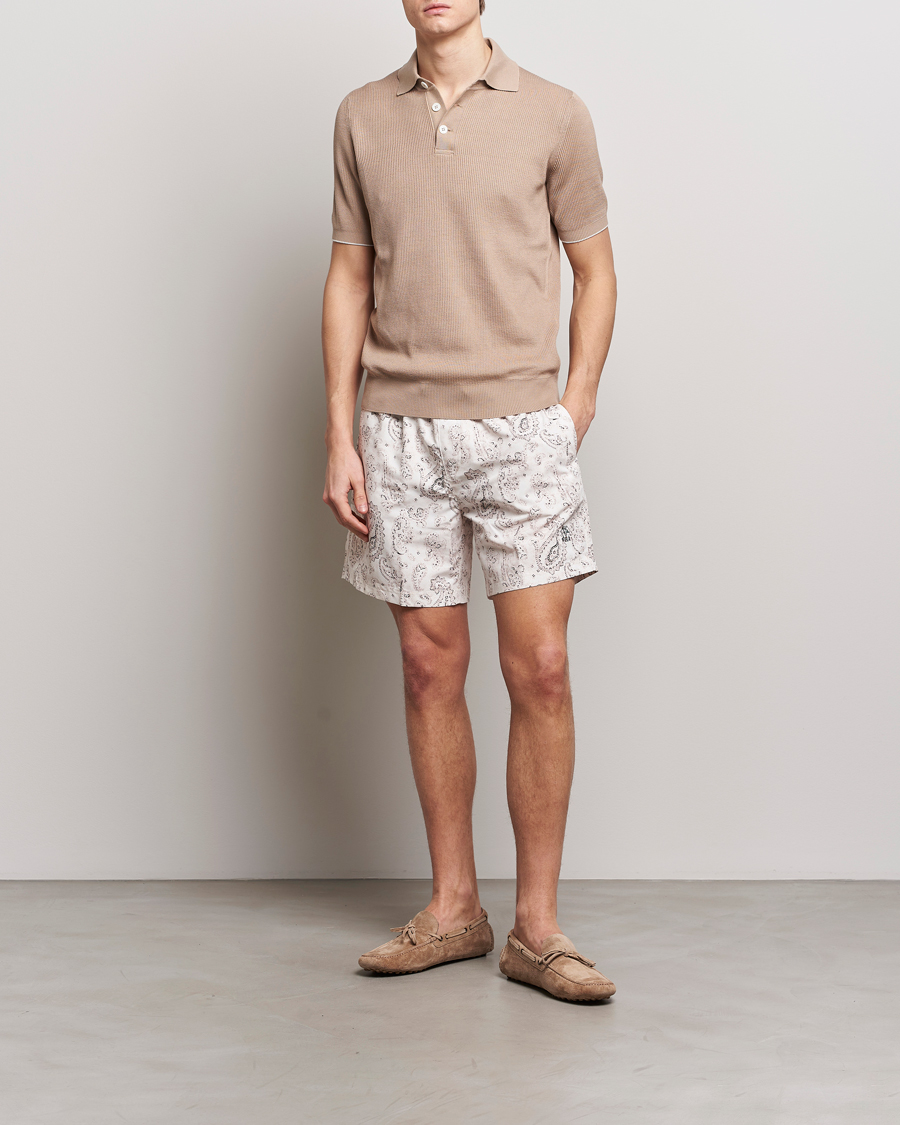 Men's Beige Swim Trunks & Swimwear