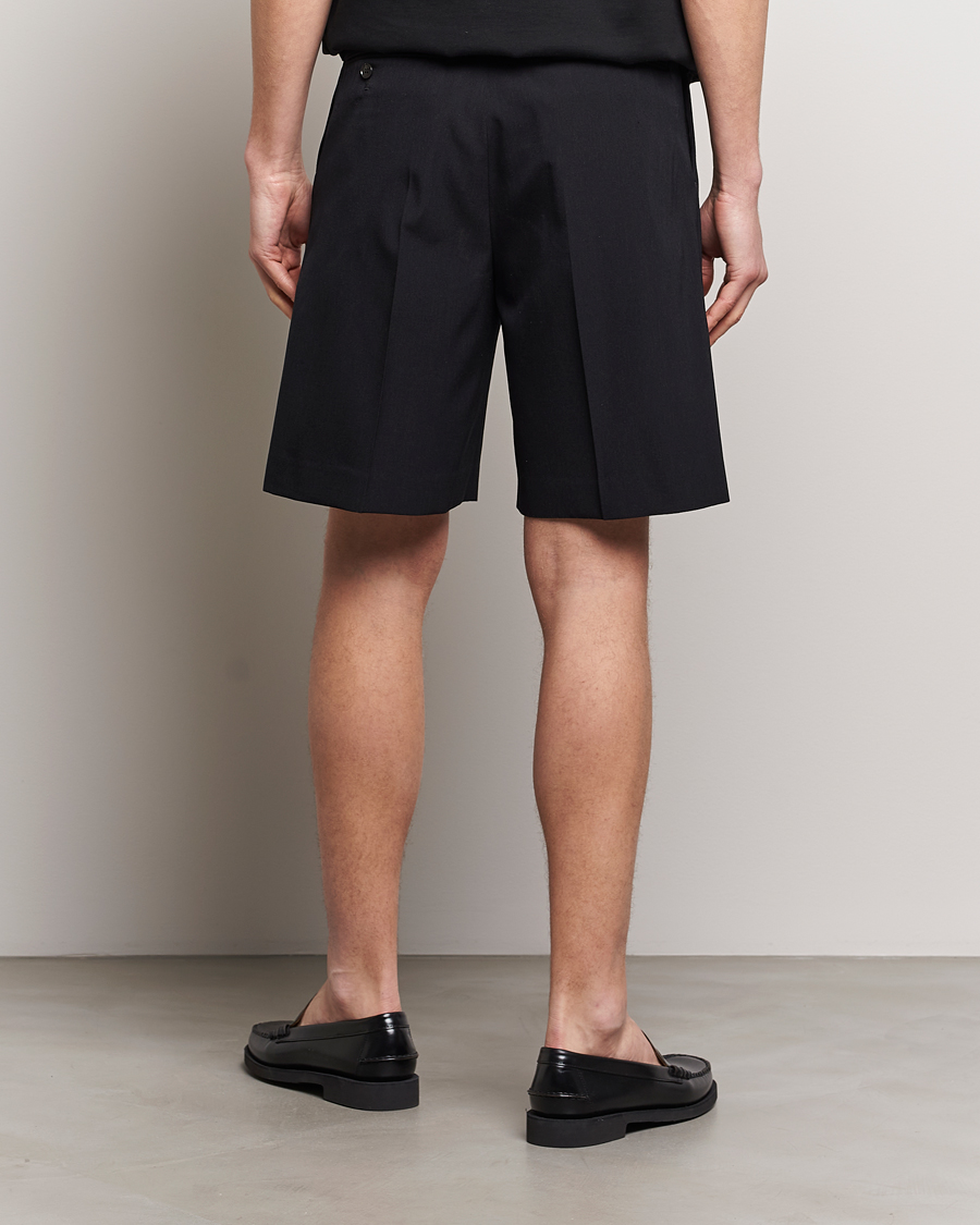 Auralee Light Wool Gabardine Shorts Black at CareOfCarl.com