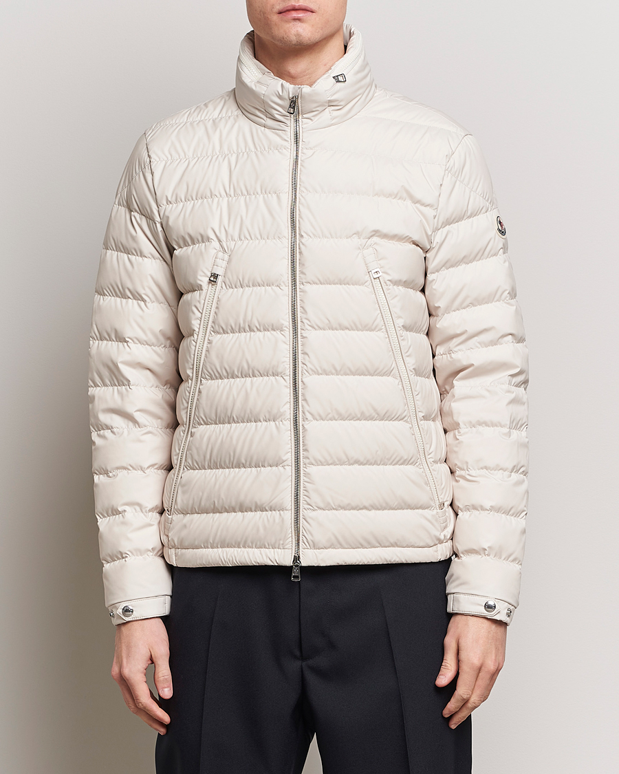 Moncler off white down jacket new arrivals