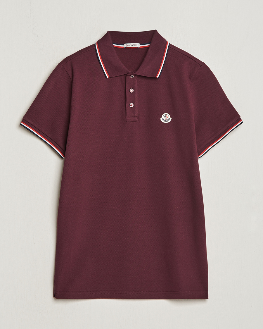 Burgundy moncler polo new arrivals