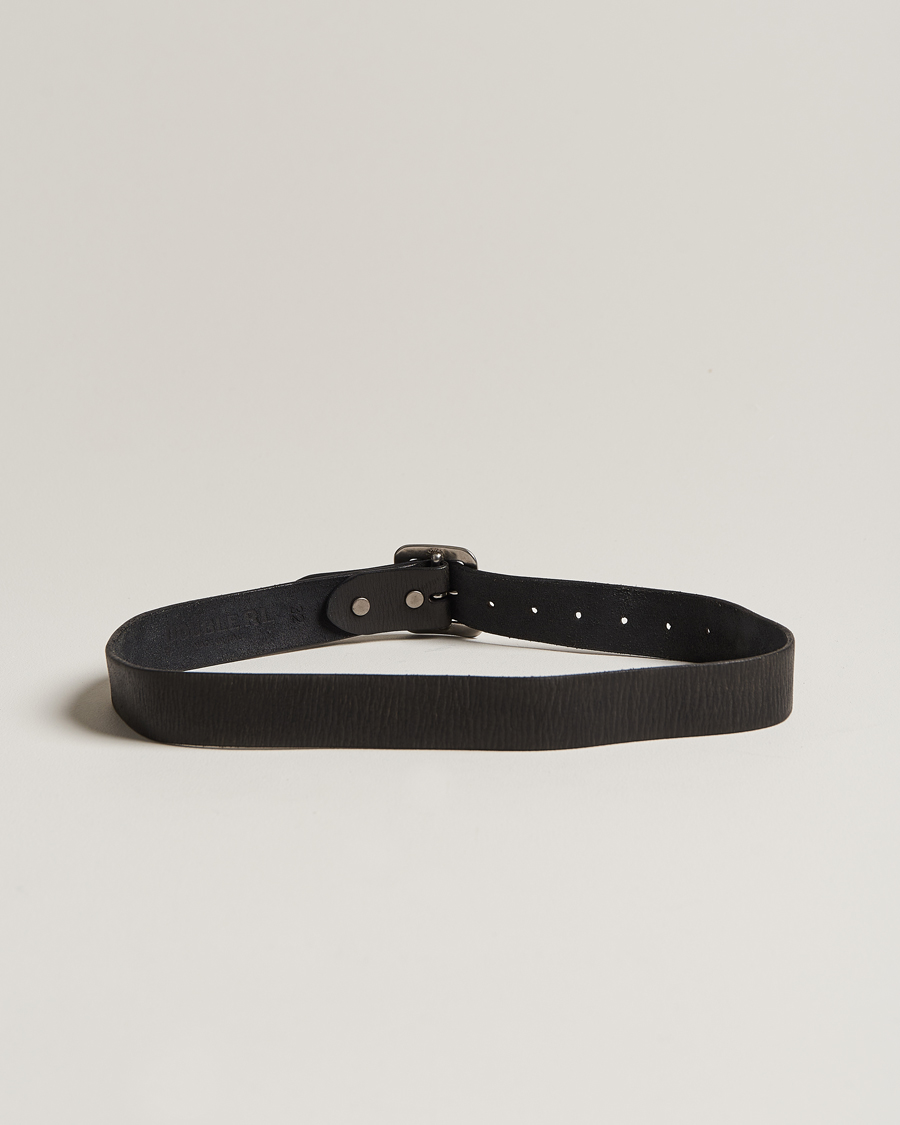 RRL Tumbled Leather Belt Vintage Black at CareOfCarl.com