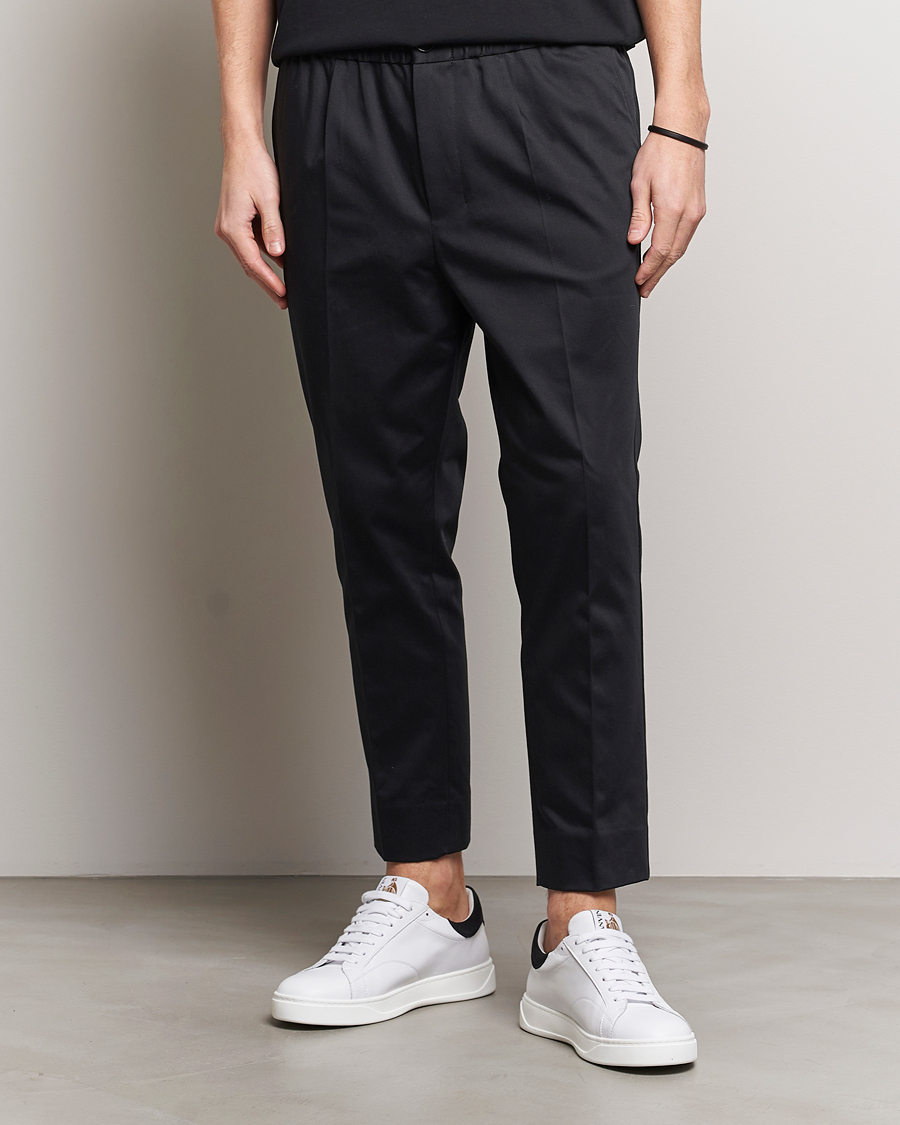 Men's Casual Pants Drawstring Tapered Cuff Trousers Fashion Solid Color  Loose Lightweight Trousers - Walmart.com