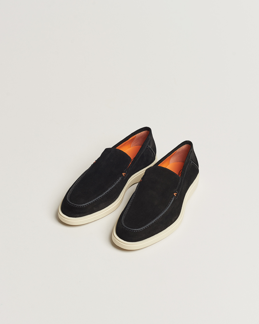 Santoni sale black loafers