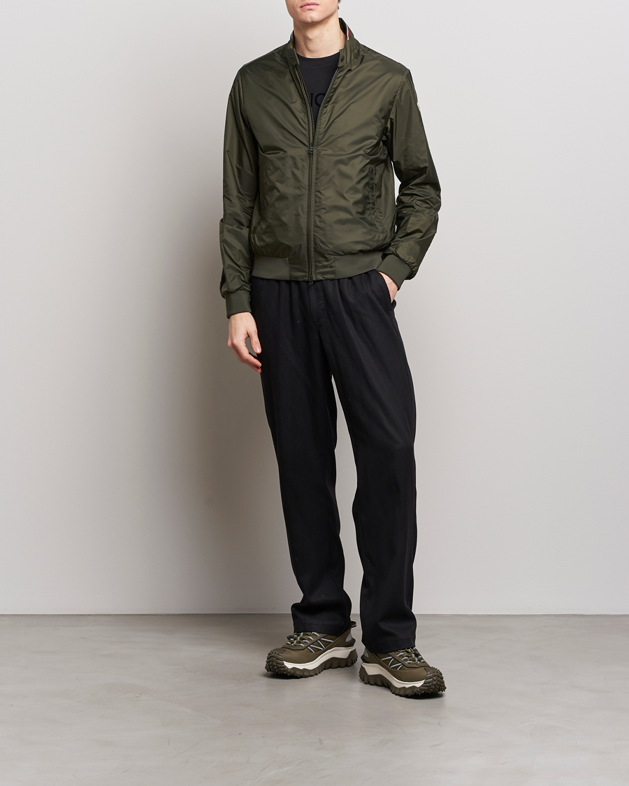 Moncler green sales bomber jacket