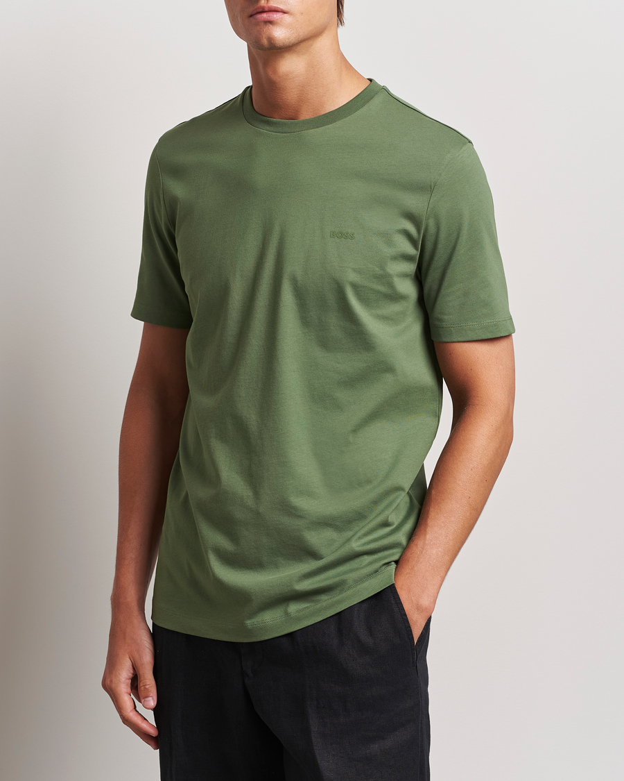 Men |  | BOSS BLACK | Thompson Crew Neck T-Shirt Open Green
