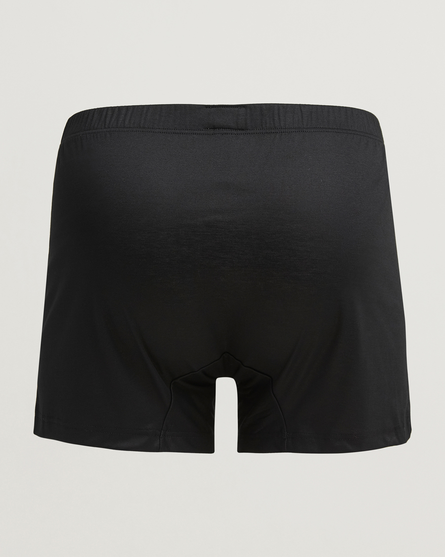 Men |  | Zimmerli of Switzerland | Sea island Cotton Boxer Shorts Black