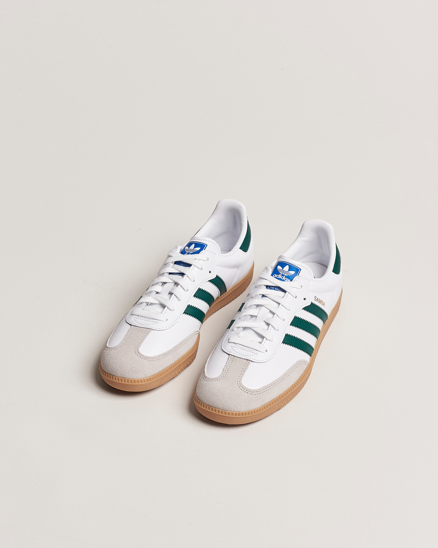 adidas Originals Samba OG Sneaker White/Green at CareOfCarl.com