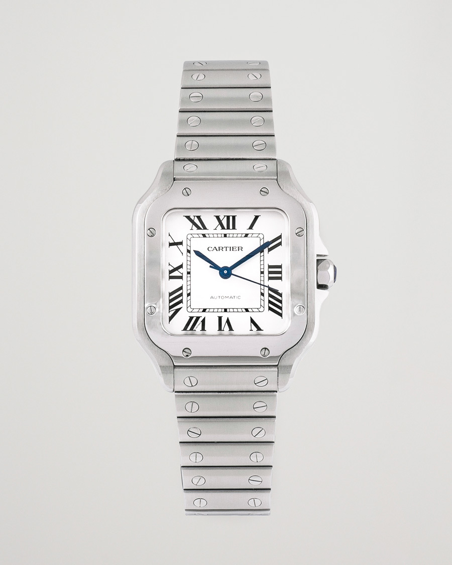 Cartier Pre Owned Santos De Cartier Steel WSSA0029 Silver at