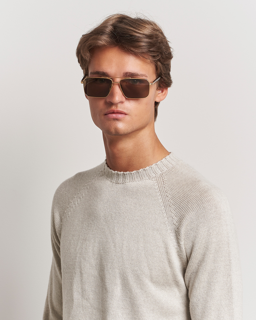 Men |  | Prada Eyewear | Prada 0PR A57S Metal Sunglasses Gold