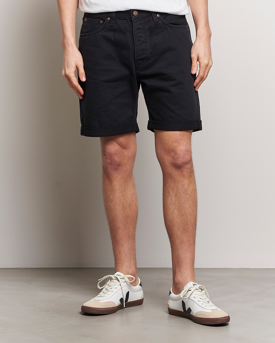 Men | Shorts | Nudie Jeans | Josh Denim Shorts Aged Black