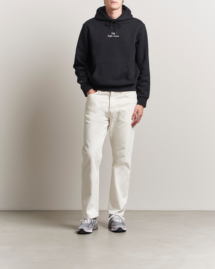 Men | Sweaters & Knitwear | Polo Ralph Lauren | Central Logo Hoodie Polo Black