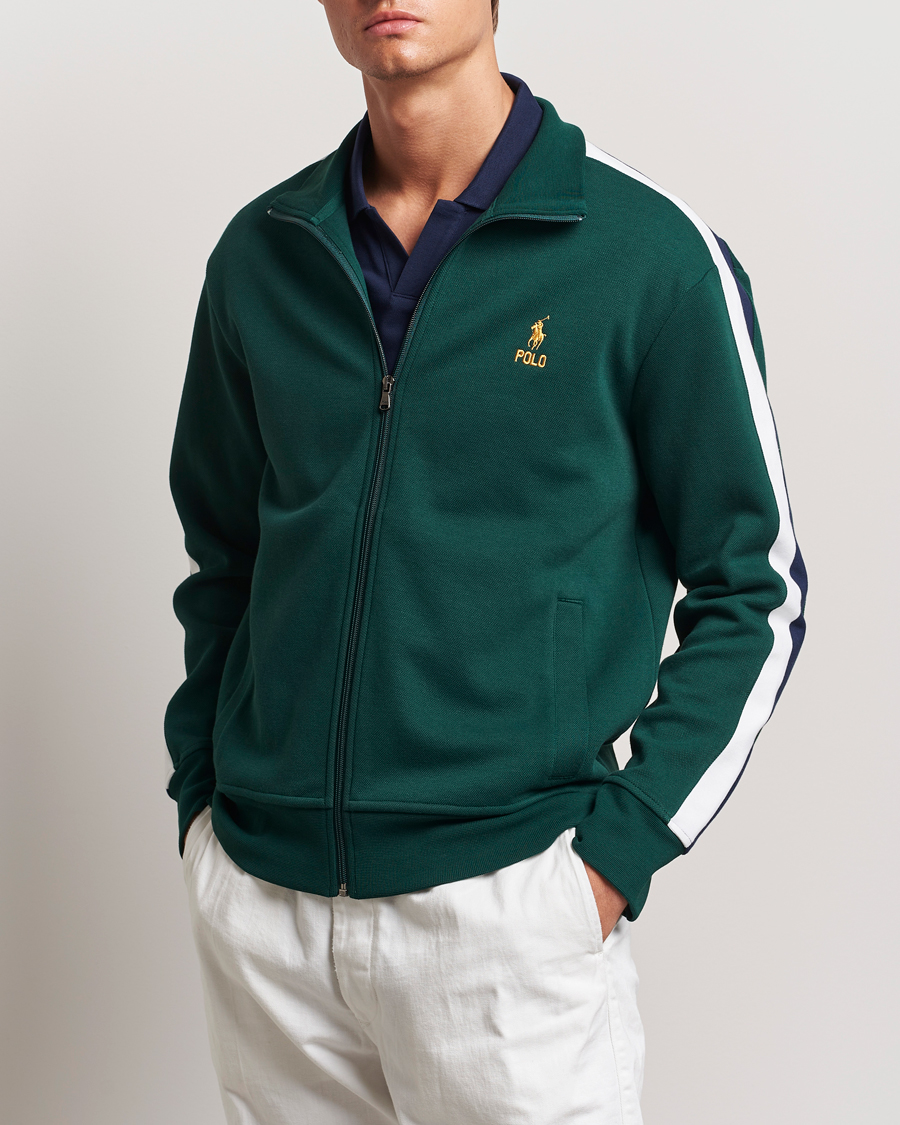 Men | Full-zip | Polo Ralph Lauren | Double Knit Taped Track Jacket Moss Agate