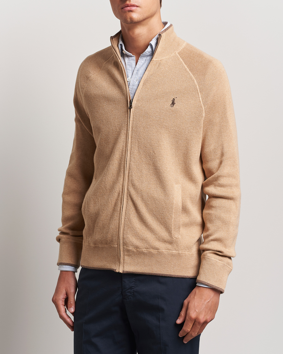 Men | Full-zip | Polo Ralph Lauren | Textured Full Zip Camel Melange