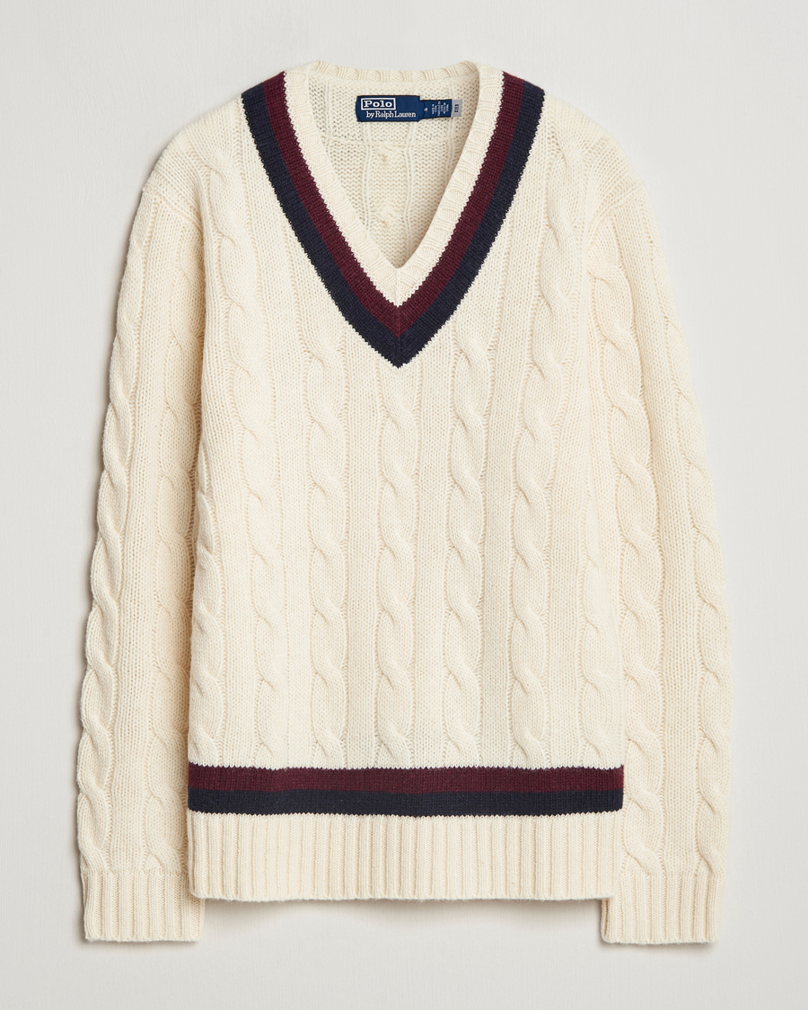 Polo Ralph Lauren Wool Cricket Sweater Cream at CareOfCarl