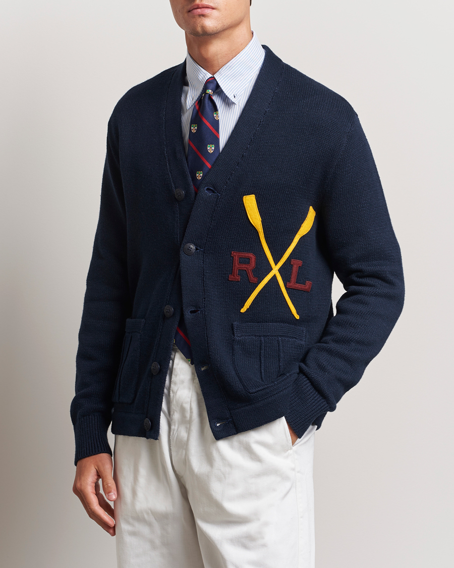 Men |  | Polo Ralph Lauren | RL Rowing Knitted Cardigan Aviator Navy