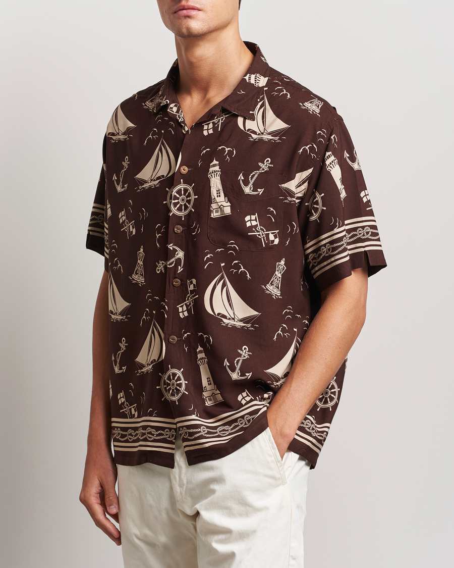 Men |  | Polo Ralph Lauren | Printed Rayon Short Sleeve Shirt Captins Convo