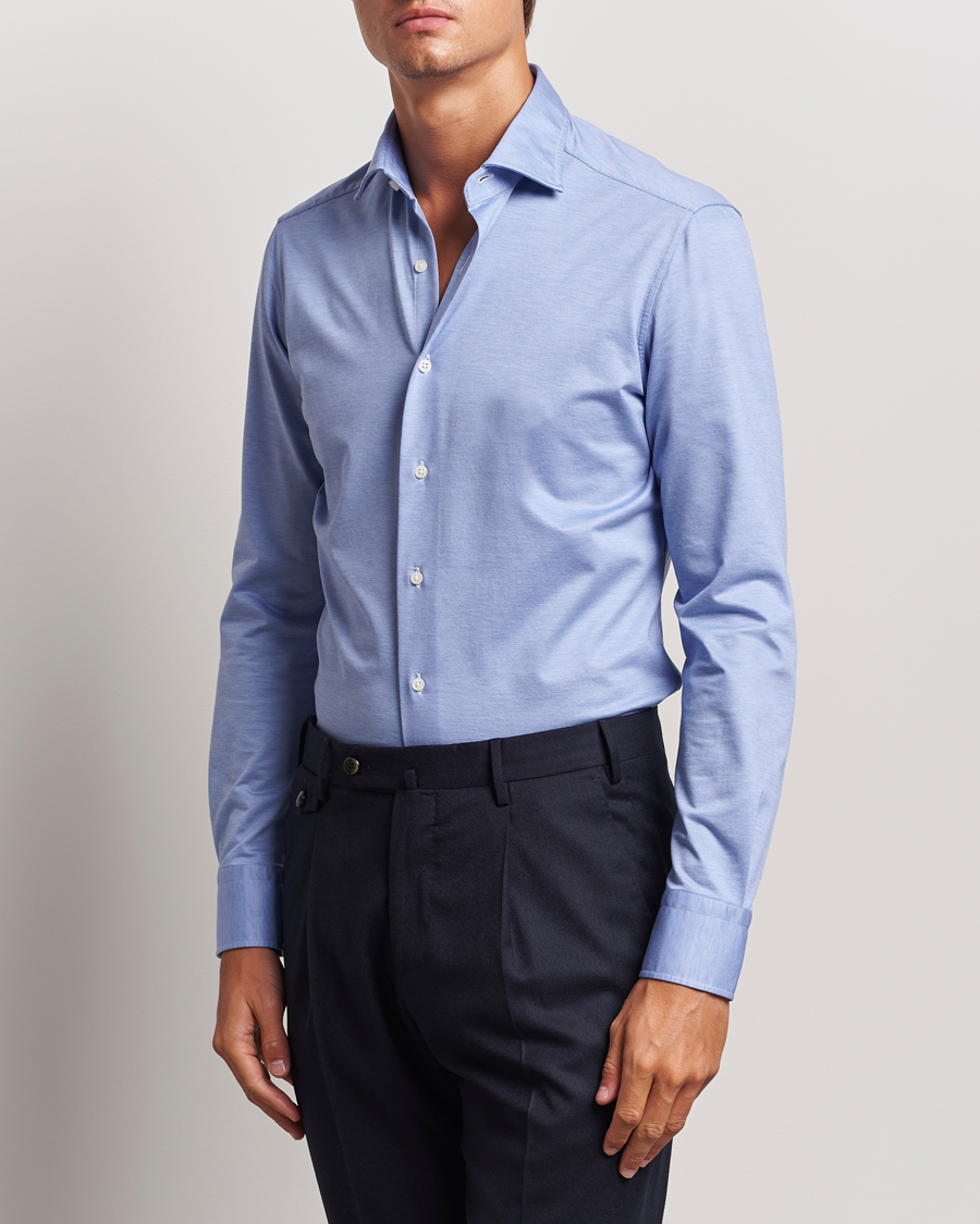 Men |  | Grigio | Cotton Jersey Shirt Light Blue