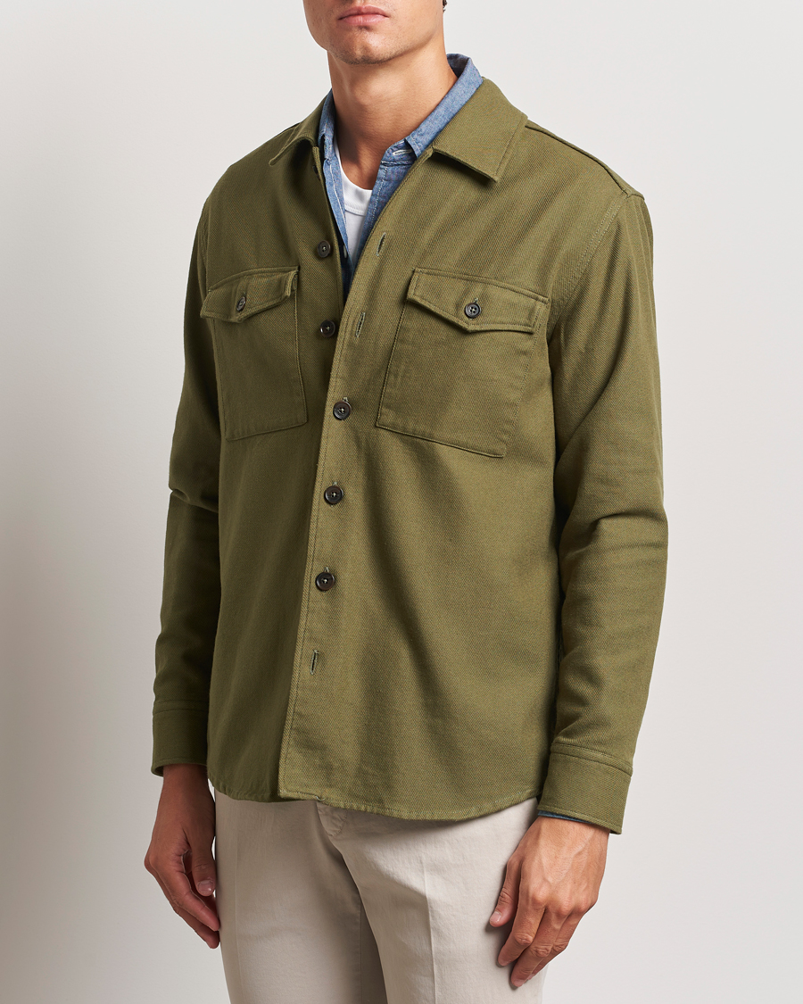 Men |  | Grigio | Heavy Twill Overshirt Military