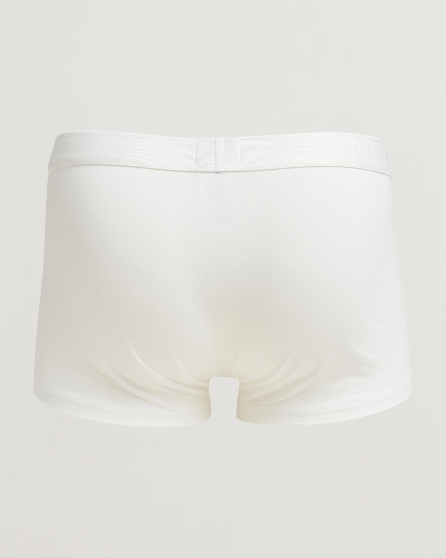 Men | Underwear | Sunspel | 3-Pack Cotton Stretch Trunk White