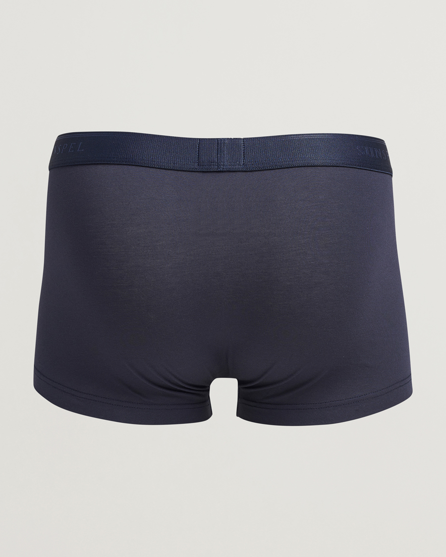 Men | Underwear | Sunspel | 3-Pack Cotton Stretch Trunk Navy