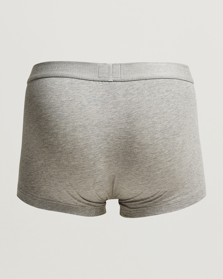 Men | Underwear | Sunspel | 3-Pack Cotton Stretch Trunk Grey
