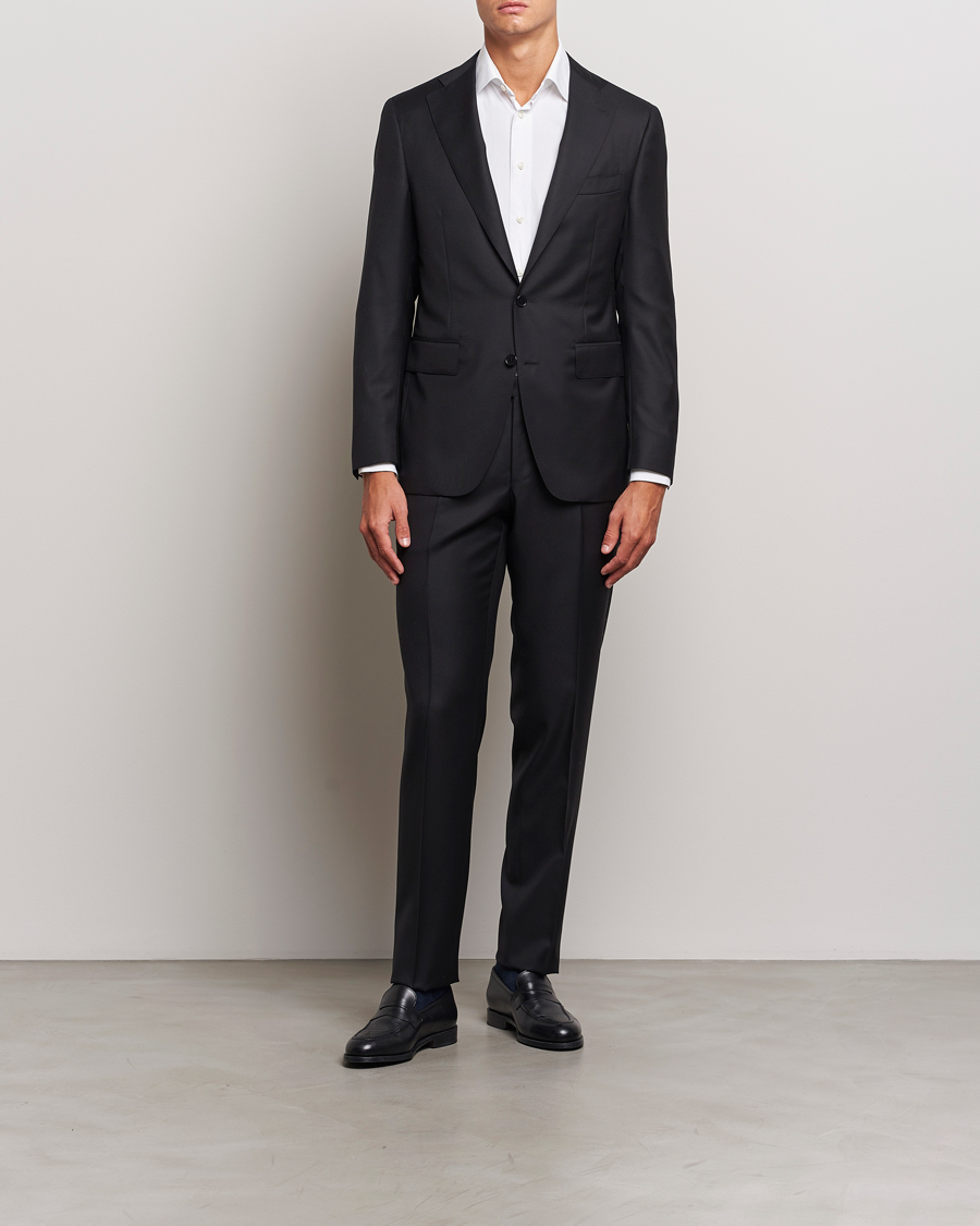 Men |  | Canali | Super 130s Wool Capri Suit Black